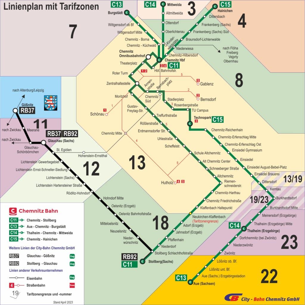 Netz Tarifzonen 2023