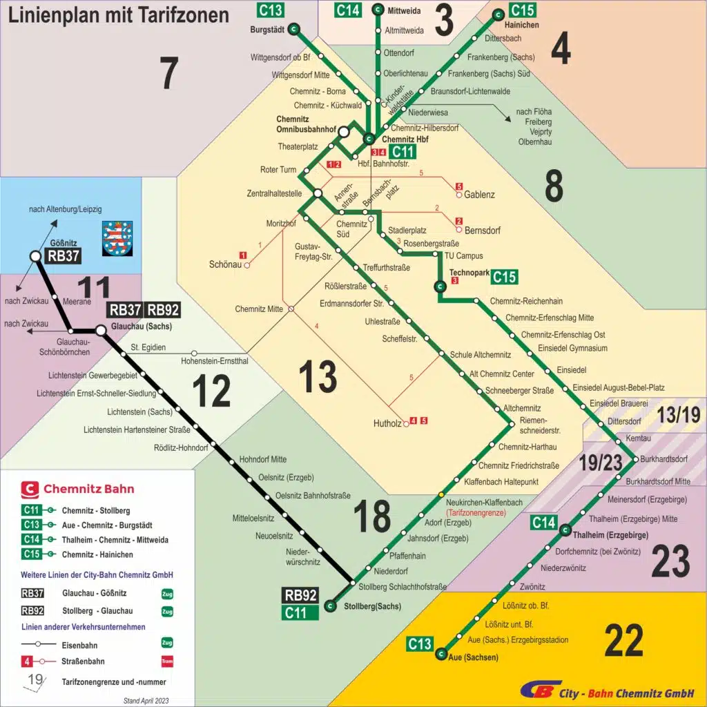 Netz Tarifzonen 2023