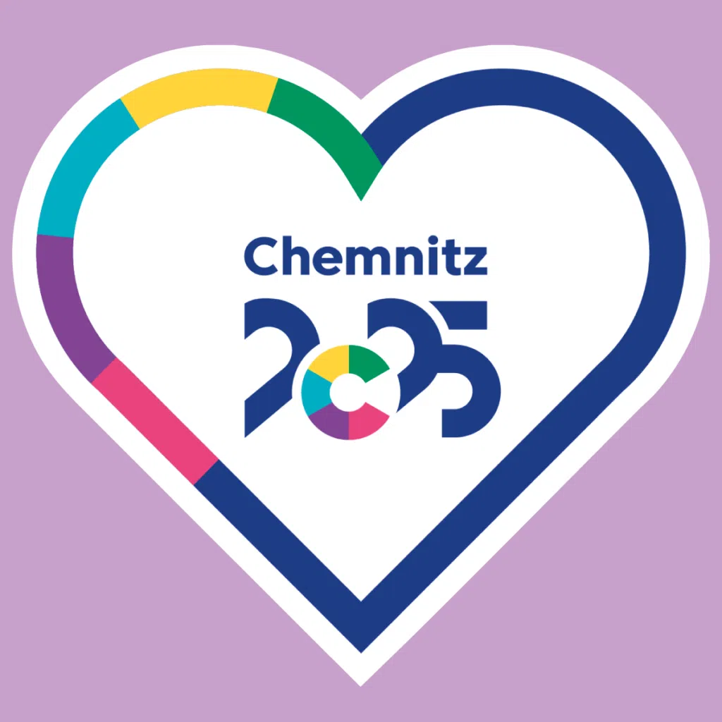 Herzförmiges Logo der Kulturhauptstadt 2025